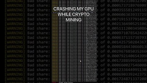 I Crashed My GPU While Mining Crypto #shorts #cryptomining