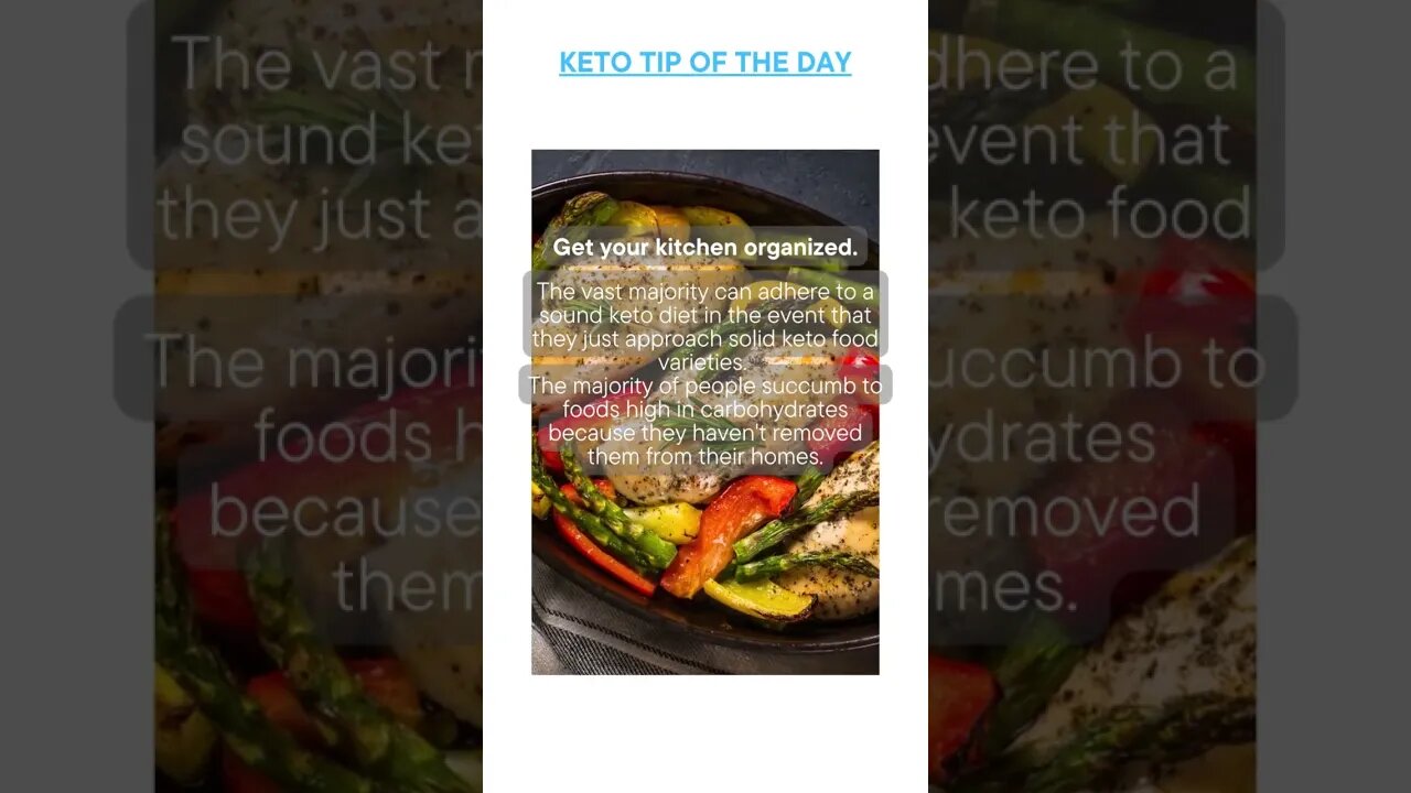 Keto Tip of the Day - Organize Your Kitchen for Keto - Low Carb - Keto Palanning