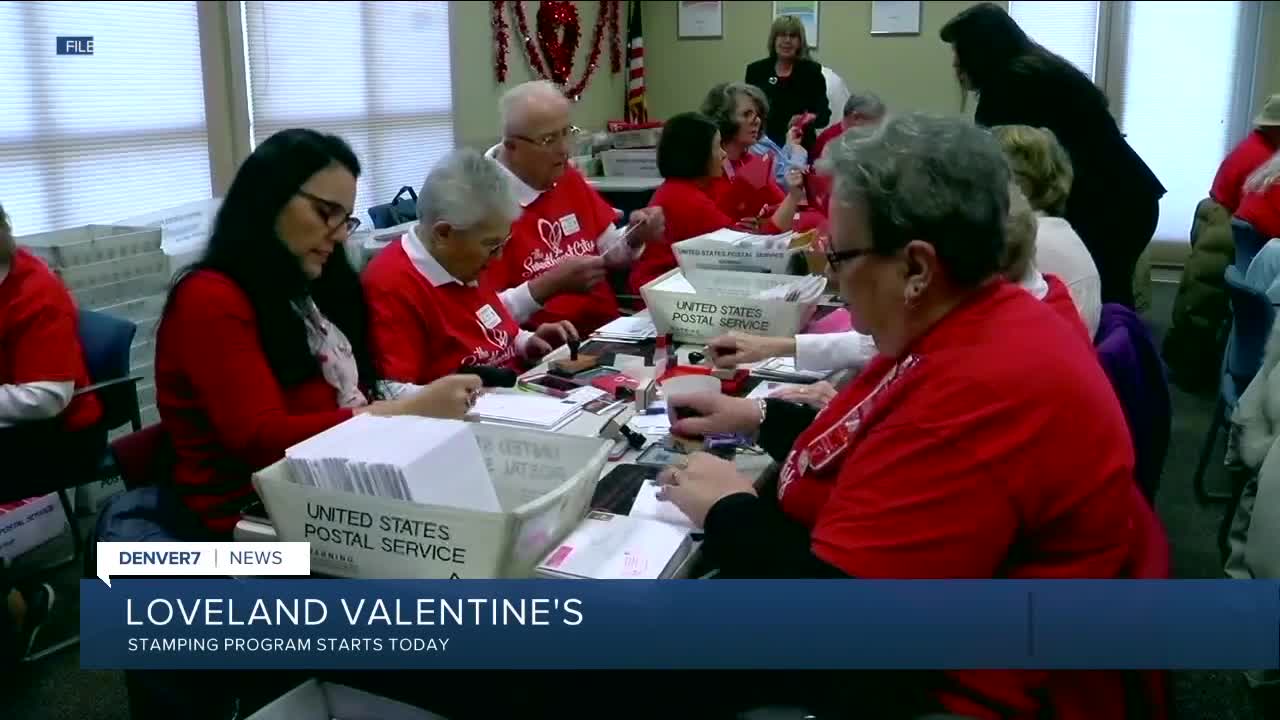 Loveland volunteers start stamping Valentines cards today