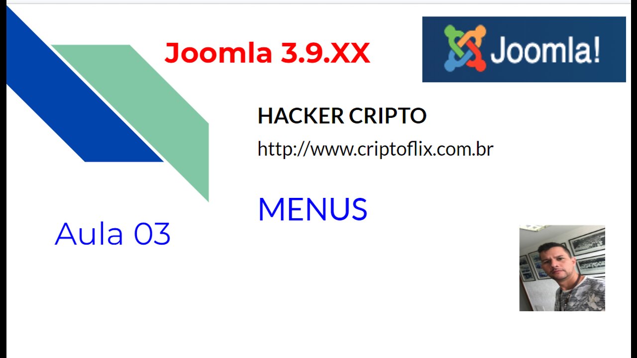 Aula 03 - Joomla 3.9.14 Web SItes trabalhando com Menus e item de Menu