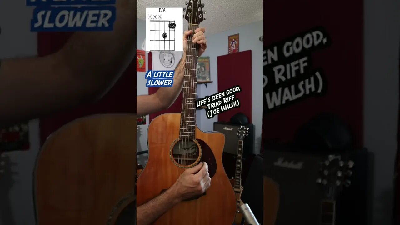 That cool acoustic guitar triad riff in life’s been good! #shorts