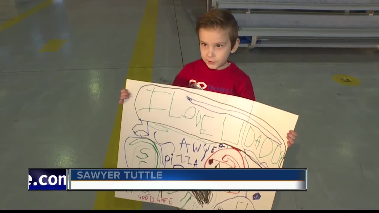 Local Air Force children show how strong they have been recently