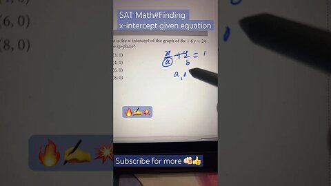 Find the x-intercept for the given equation in two variables #youtubeshorts #mathtrick#satmath