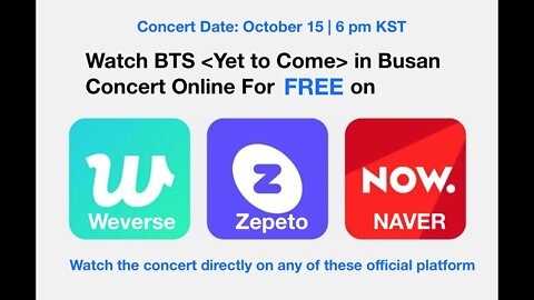 FREE OFFICIAL LINKS FOR BTS IN BUSAN CONCERT#shorts