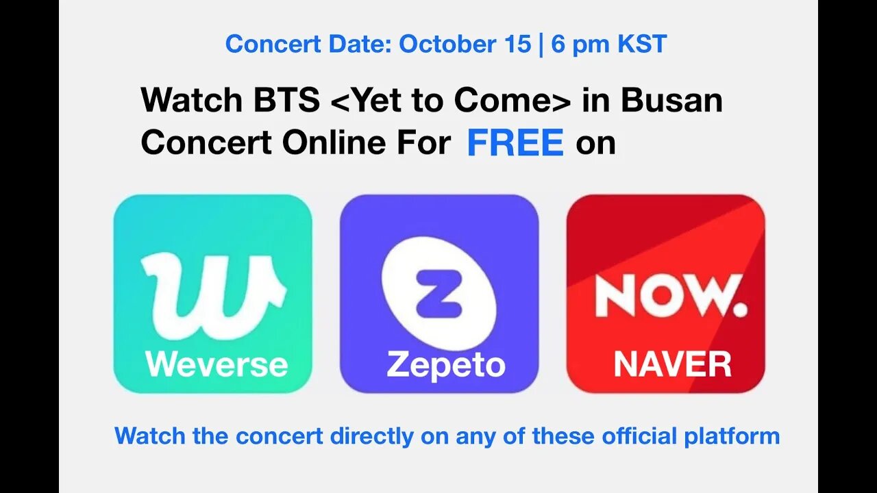 FREE OFFICIAL LINKS FOR BTS IN BUSAN CONCERT#shorts