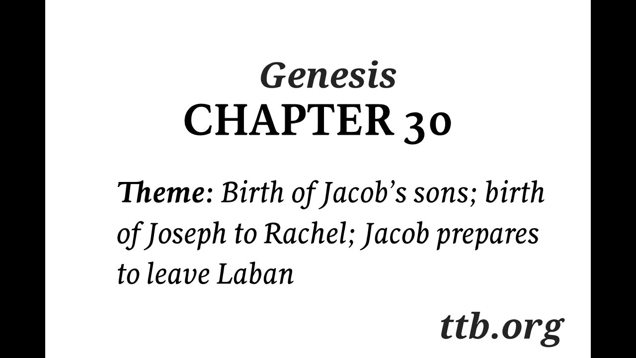 Genesis Chapter 30 (Bible Study)