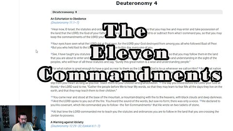 The Commandments Plus One Deuteronomy 4-6