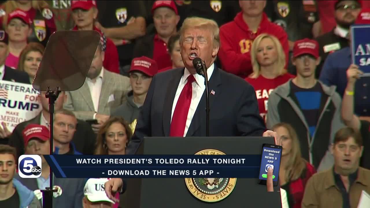 President Trump makes a return trip to Ohio tonight as he makes a push for another term in Toledo