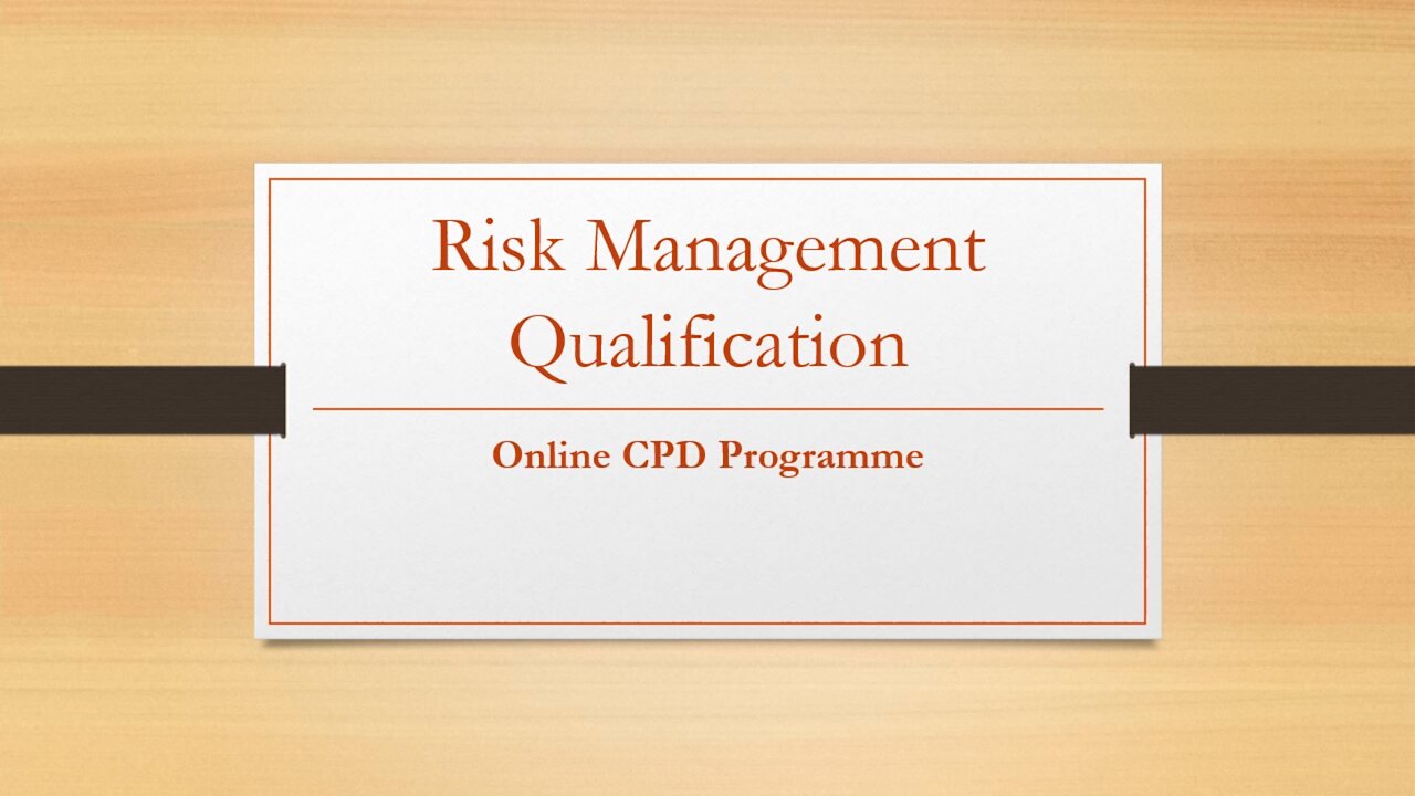 Risk Management Qualification