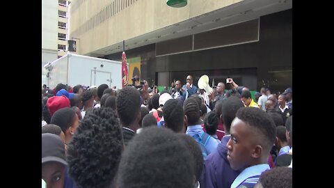 SOUTH AFRICA - Johannesburg - COSAS march to Luthuli House (videos) (nt6)