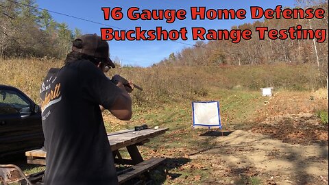 16 Gauge Home Defense Style Buckshot Range Testing