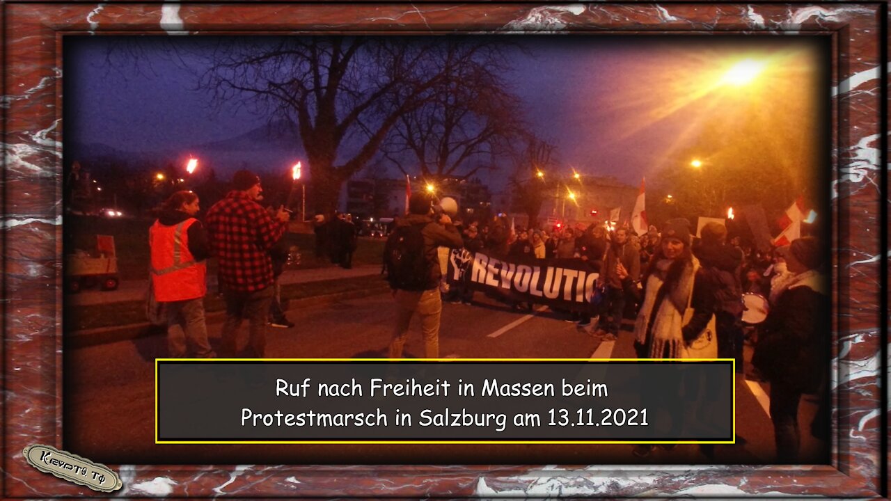 Ruf nach Freiheit in Massen beim Protestmarsch in Salzburg am 13.11.2021