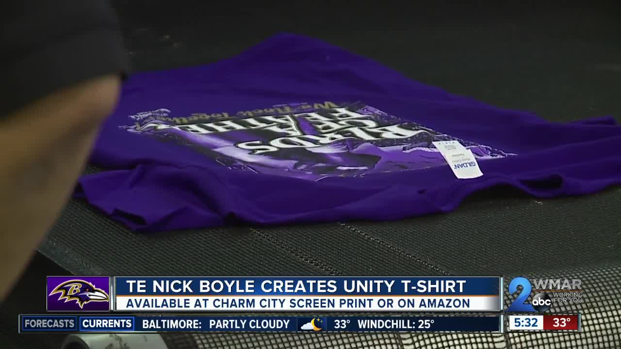 Ravens Nick Boyle creates Unity t-shirt
