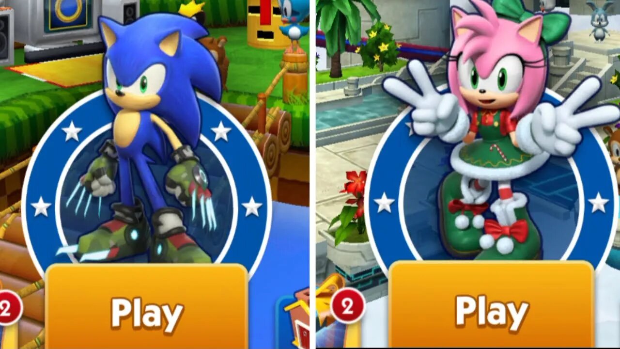 Boscage Maze Sonic VS Jingle Belle Amy I Sonic Dash