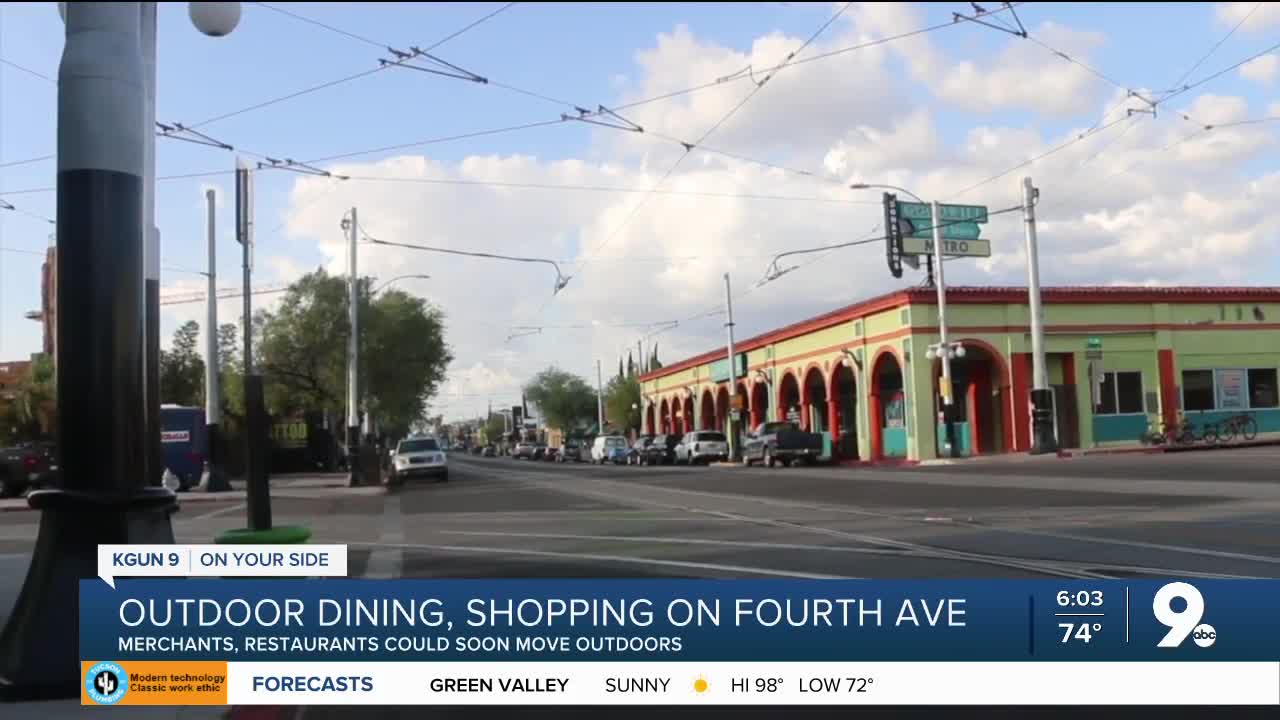 Outdoor dining, shopping possibility on Fourth Ave