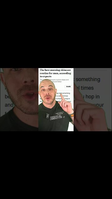 Dermatologist shares best morning routine for men! #morningroutine