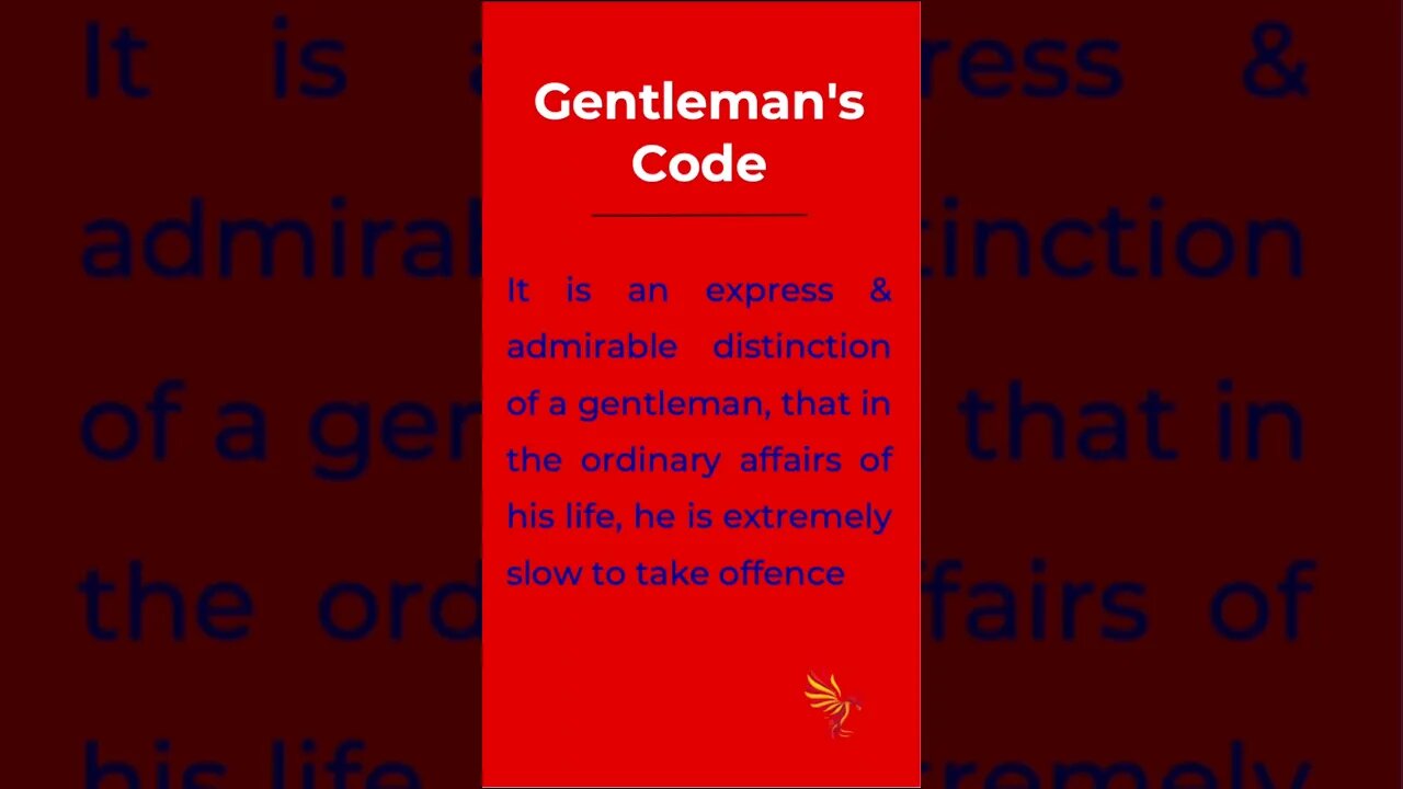 The gentleman’s code. How a man should behave & treat others #redpill #manhood