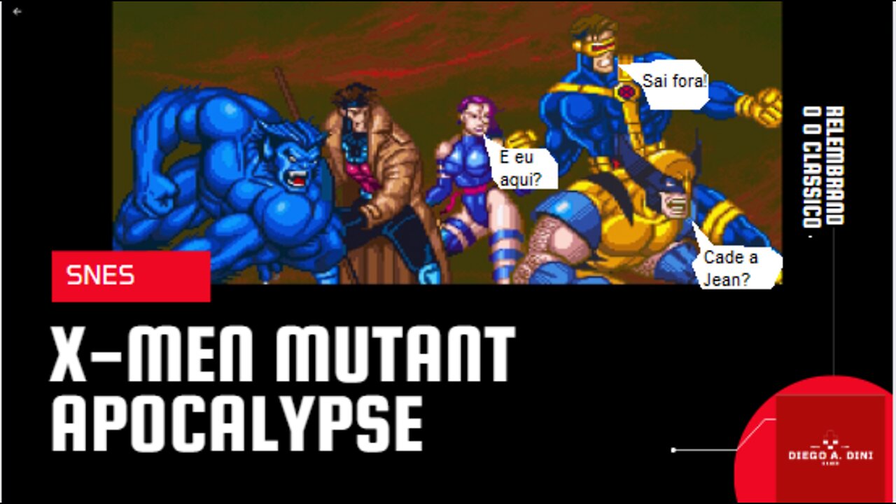 X-MEN MUTANT APOCALYPSE - Relembrando o Clássico do Super Nintendo! Psylock é mais ***** que a Jean!