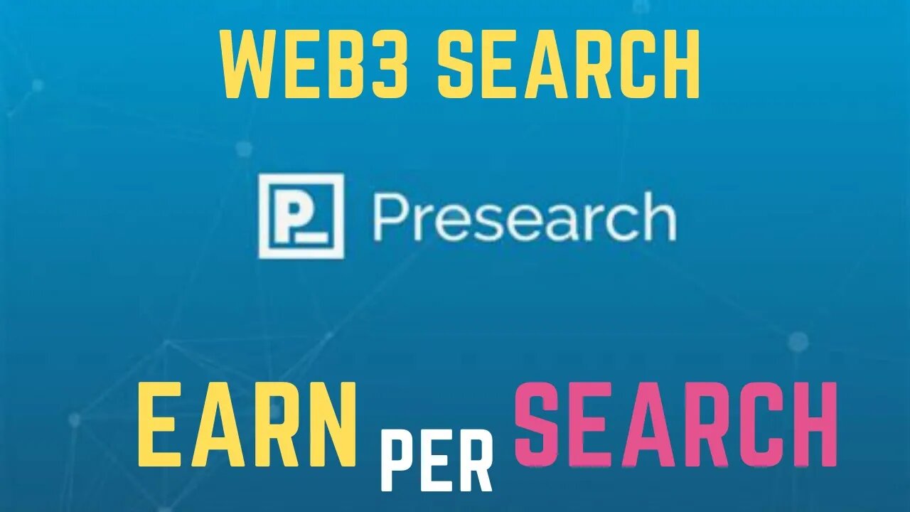 Earn money on the Internet with: PRESEARCH