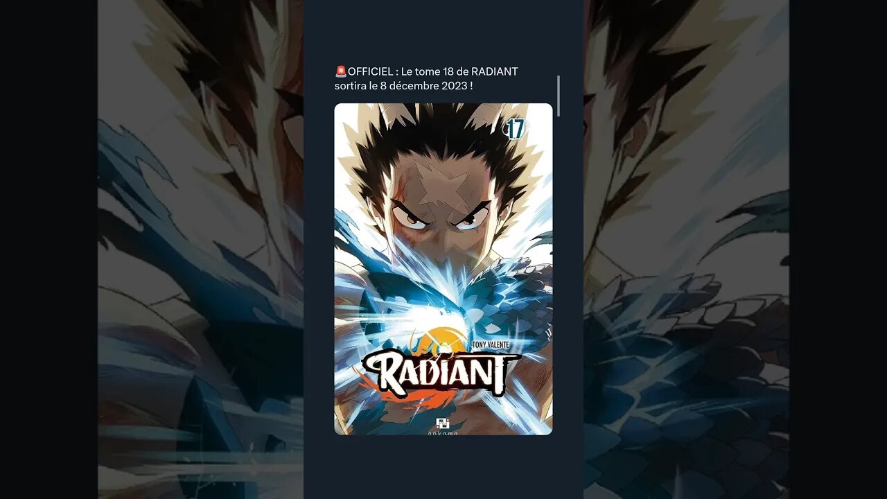 Le tome 18 de RADIANT sortira le 8 décembre 2023 !