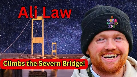 Ali Law Climbs the SEVERN BRIDGE! 😲⚠️😲⚠️ #alilaw #itsamadness #broomcrew 🧹