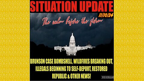 SITUATION UPDATE 11/10/24 - No way out, Brunson Case Bombshell, Wildfires, Illegals Self-Deporting