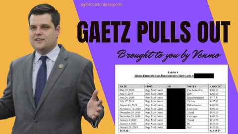 Gaetz Pulls Out