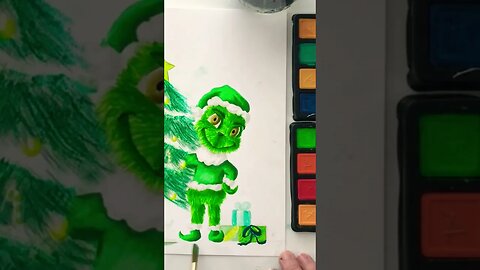 Should I Try Watercoloring?? #artwork #sketching #grinch #watercolor #watercolorpainting