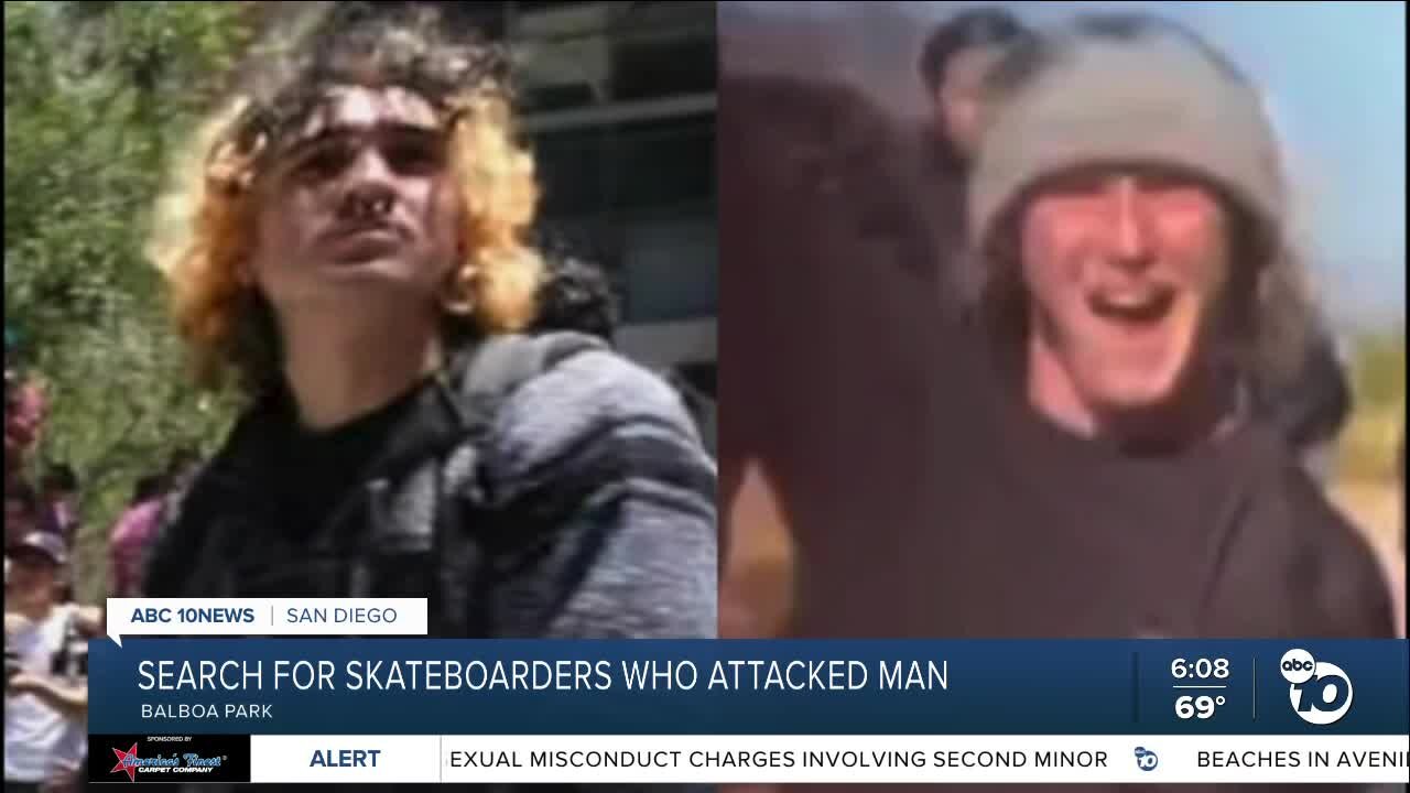 Authorities release images of skateboarders linked to Balboa Park assault