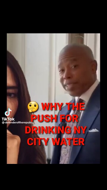 WHY THE PUSH LATELY TO DRINK NY CITY WATER🤔