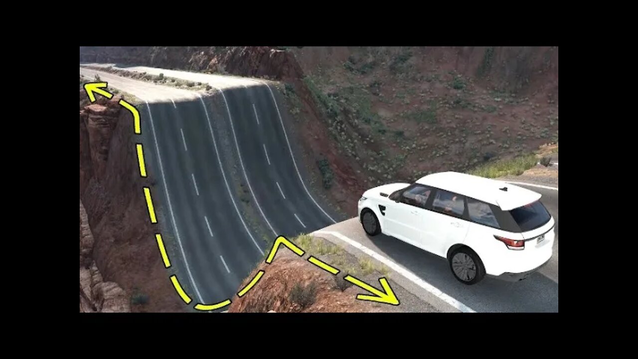 Cars vs Giant Dip - ultimate edition compilation BeamNG