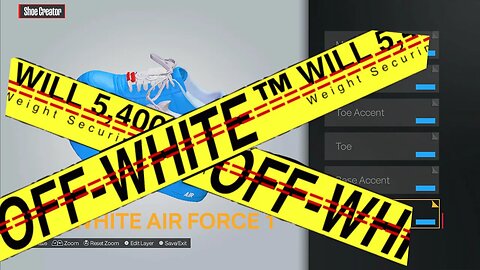 HOW TO MAKE Off-White Blue Air Force 1s (MCA) in NBA2K24!