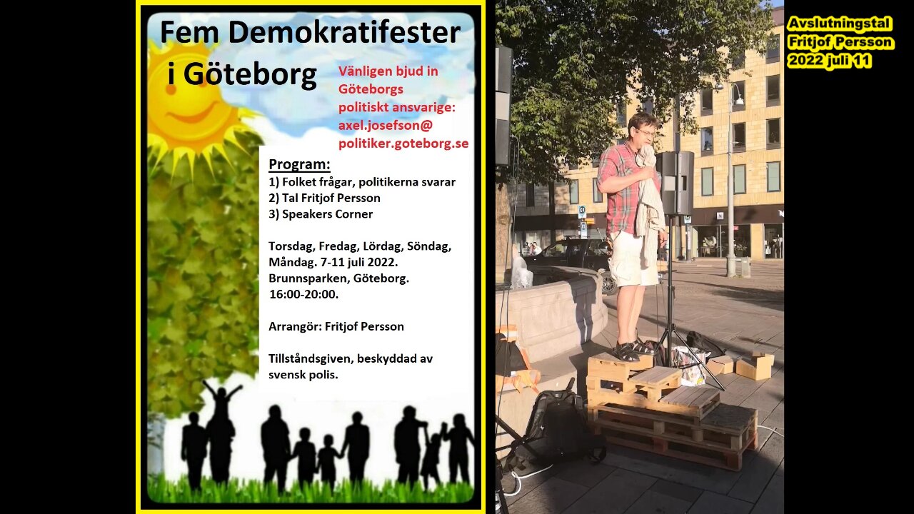Avslutningstal Fritjof Demokratifest Göteborg