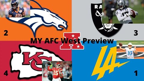 Chiefs finish in last? Davante not a top 10 WR? Chargers 1st place? AFC west preview 2022