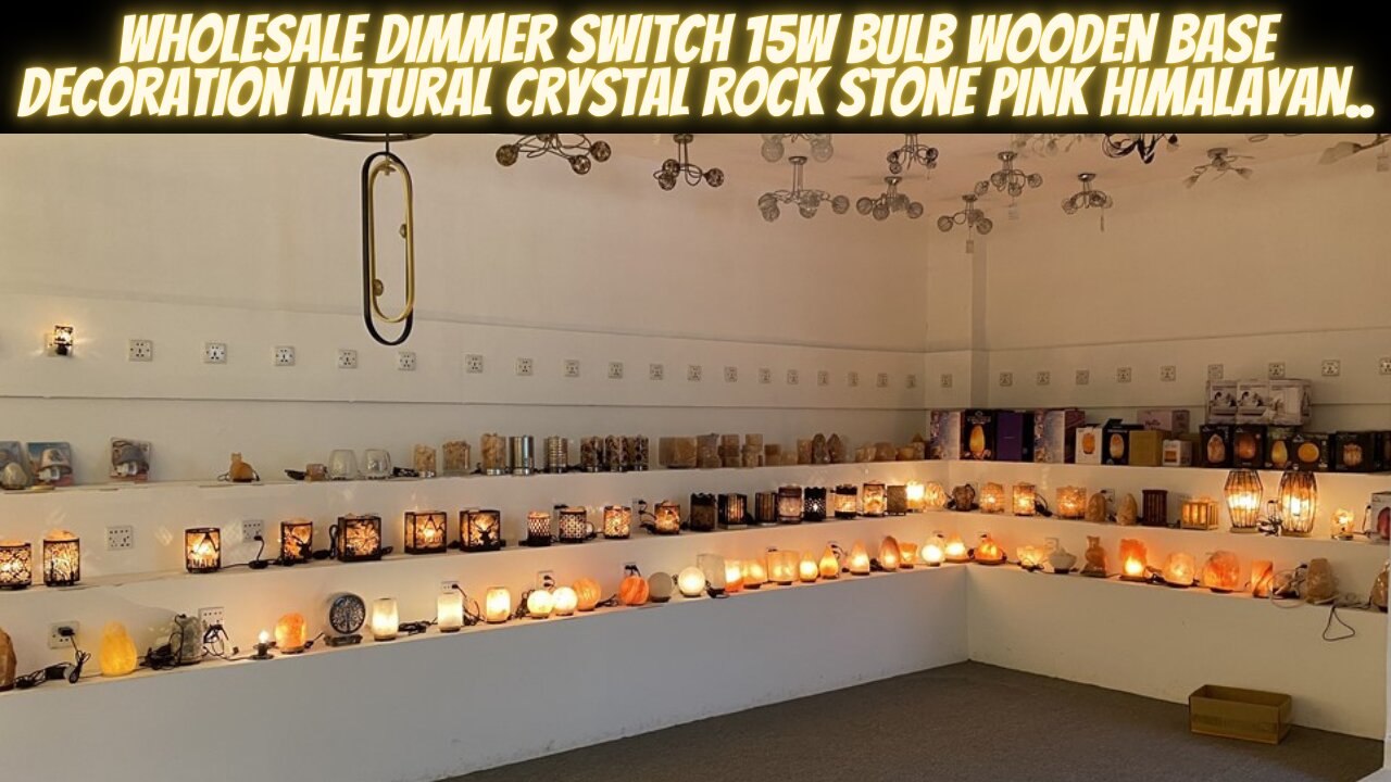 Wholesale Dimmer Switch 15w Bulb Wooden Base Decoration Natural Crystal Rock Stone