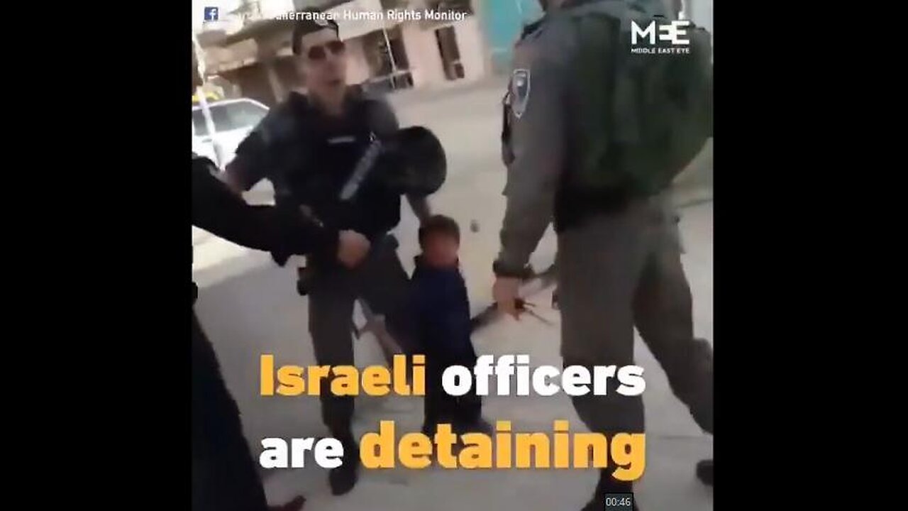 Israeli Officers are detaining a 3 year old Kid!
