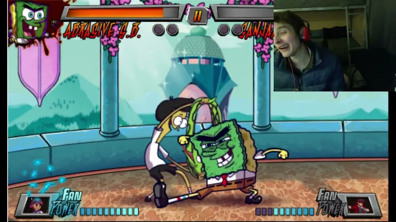 Sanjay And Craig VS Abrasive SpongeBob In A Nickelodeon Super Brawl 3 Battle With Live Commentary