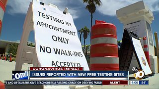 Issues reported withe new free testing sites