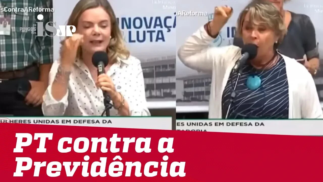 Esquerdistas fazem ato contra a PrevidĂȘncia