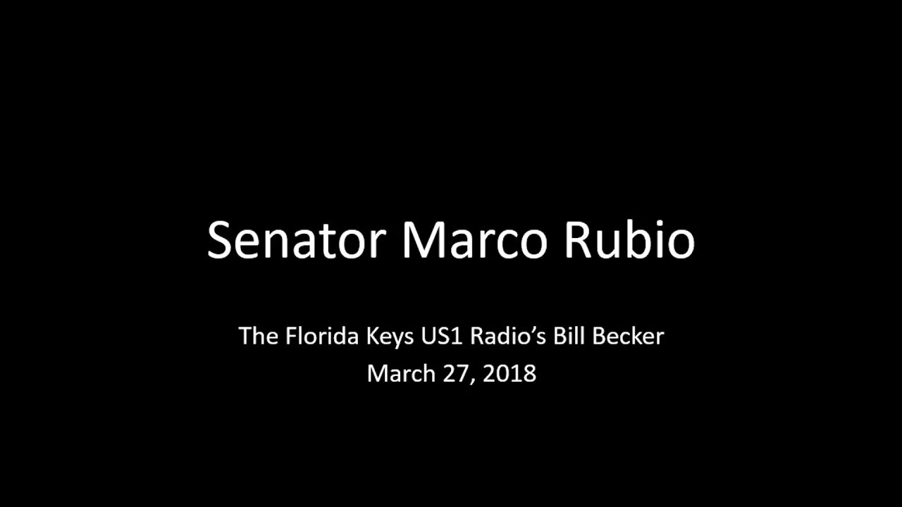 Rubio Joins Florida Keys US1 Radio's Bill Becker