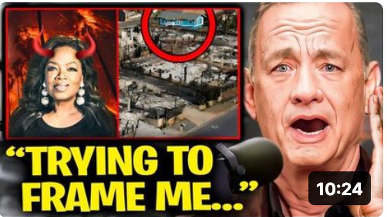 Tom Hanks PANICS As Oprah Reveals His SHADY Role In Maui Fires