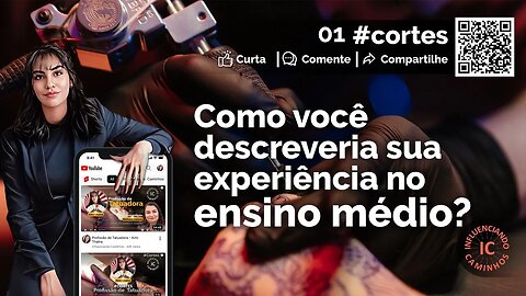 001 Como você descreveria sua experiência no ensino médio? #carreiras #professional #tattoo