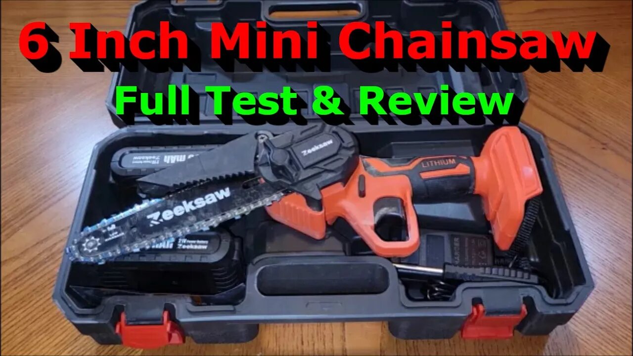 6 Inch Mini Cordless Chainsaw - Full Test & Review - A Must Have