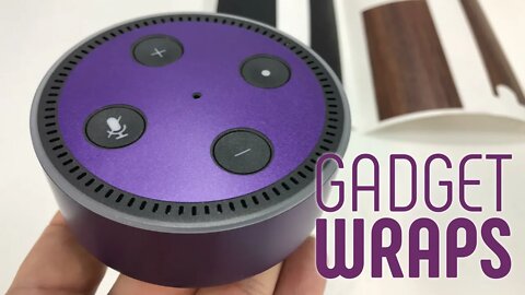 Applying the Vinyl Skin Wrap from GadgetWraps on my Amazon Echo Dot