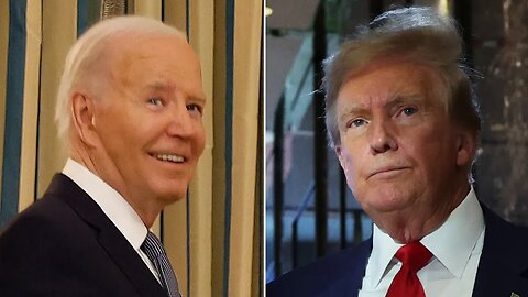 Biden smiles when asked if Trump is a "political prisoner"