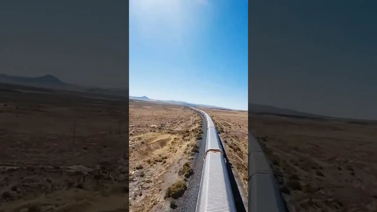 Fly with me #train #drone #desert #nature