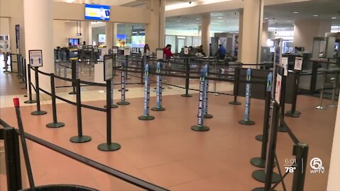 Pandemic's impact felt at airports nationwide, including Palm Beach International Airport