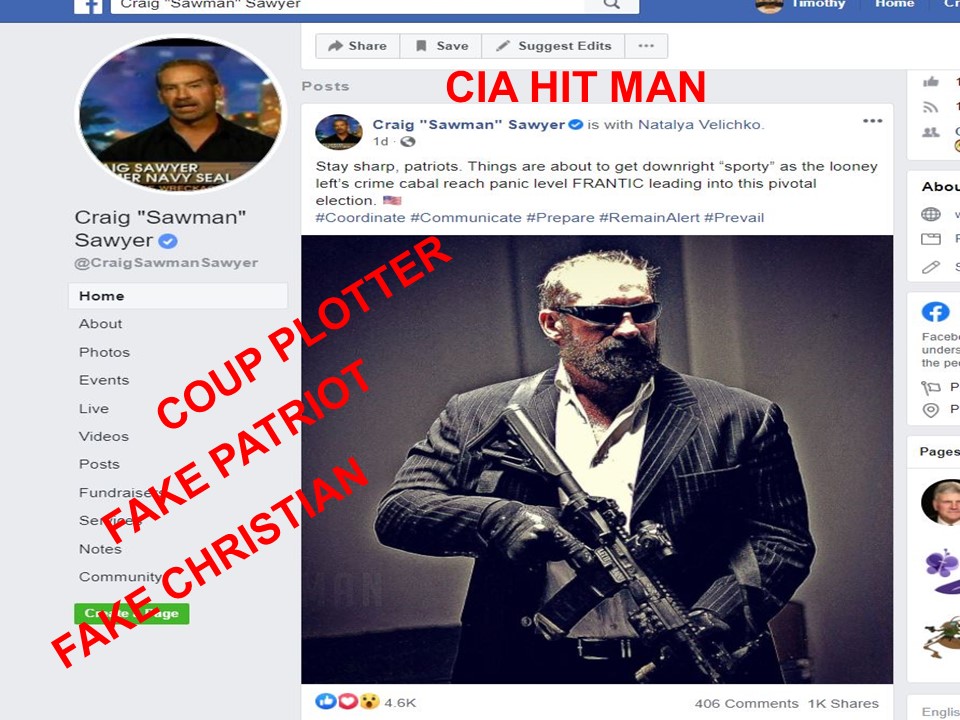 ORIGINAL COUP PLOTTER CRAIG SAWYER (DELTA FORCE) THREATENS TO KILL FBI WITNESS / JOURNALIST