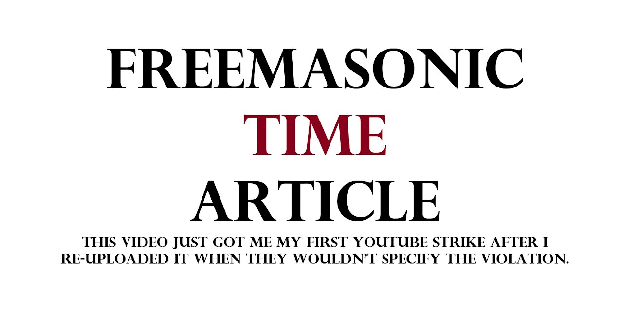 Freemasonic TIME article.