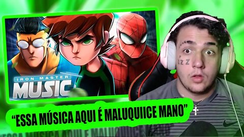 REACT Rap do Ben 10, Homem-Aranha e Invencível - A ESCOLHA NÃO É SUA | IRON MASTER | Léo Muriel